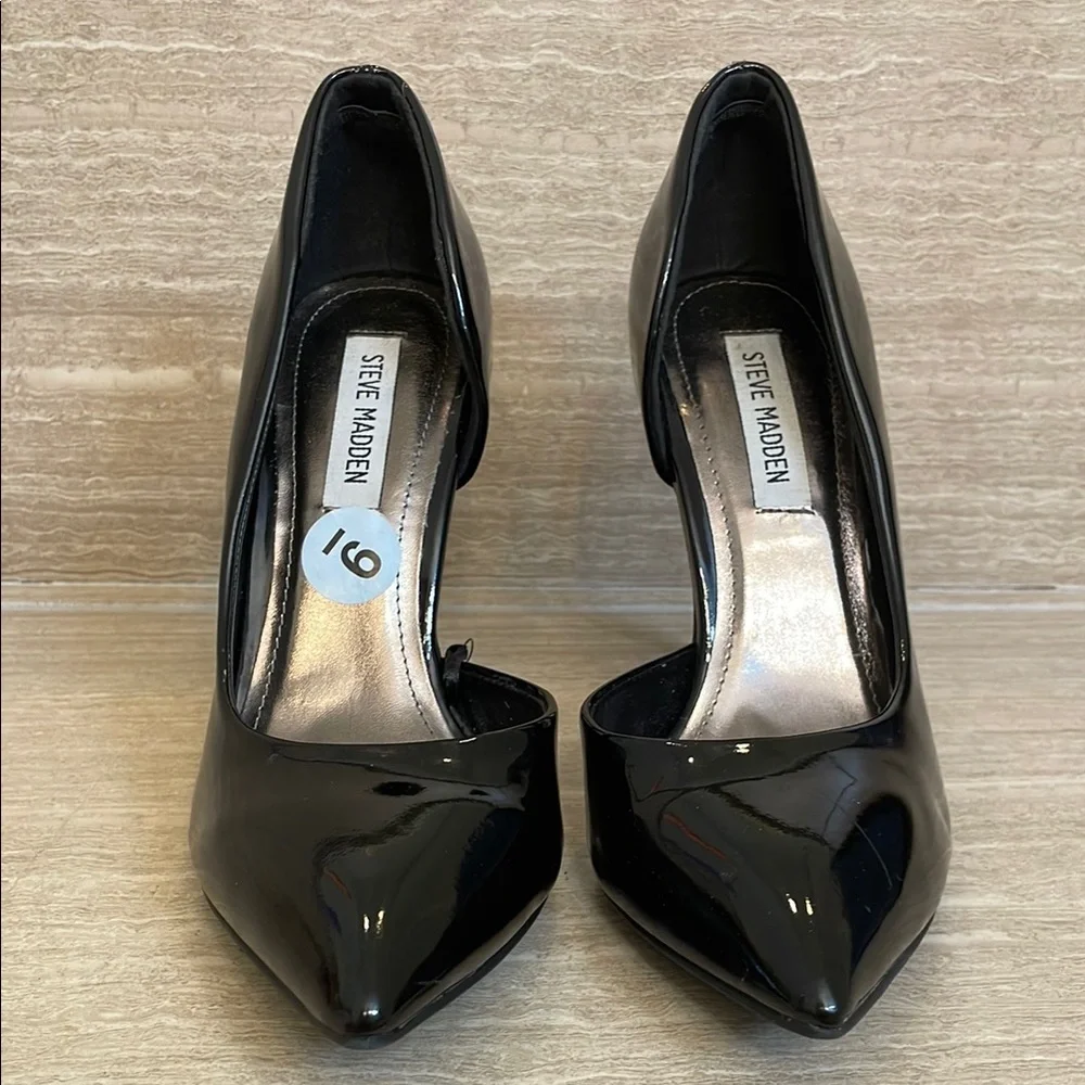 STEVE MADDEN UEC Women’s Size 9 Black Stiletto Heel Pointed Toe - Picture 2 of 14
